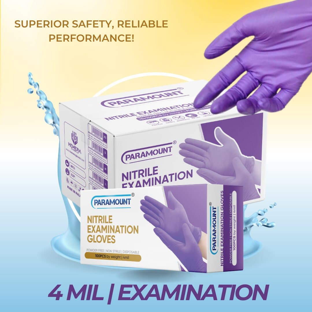 4 Mil Disposable Nitrile Exam Glove Latex&Powder Free S-XL  100/200/1000 PCS 2