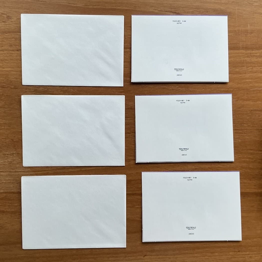 Vintage Gibson Rosh Hashanah Greeting Cards Three Cards Three Envelopes 90’s Era 3