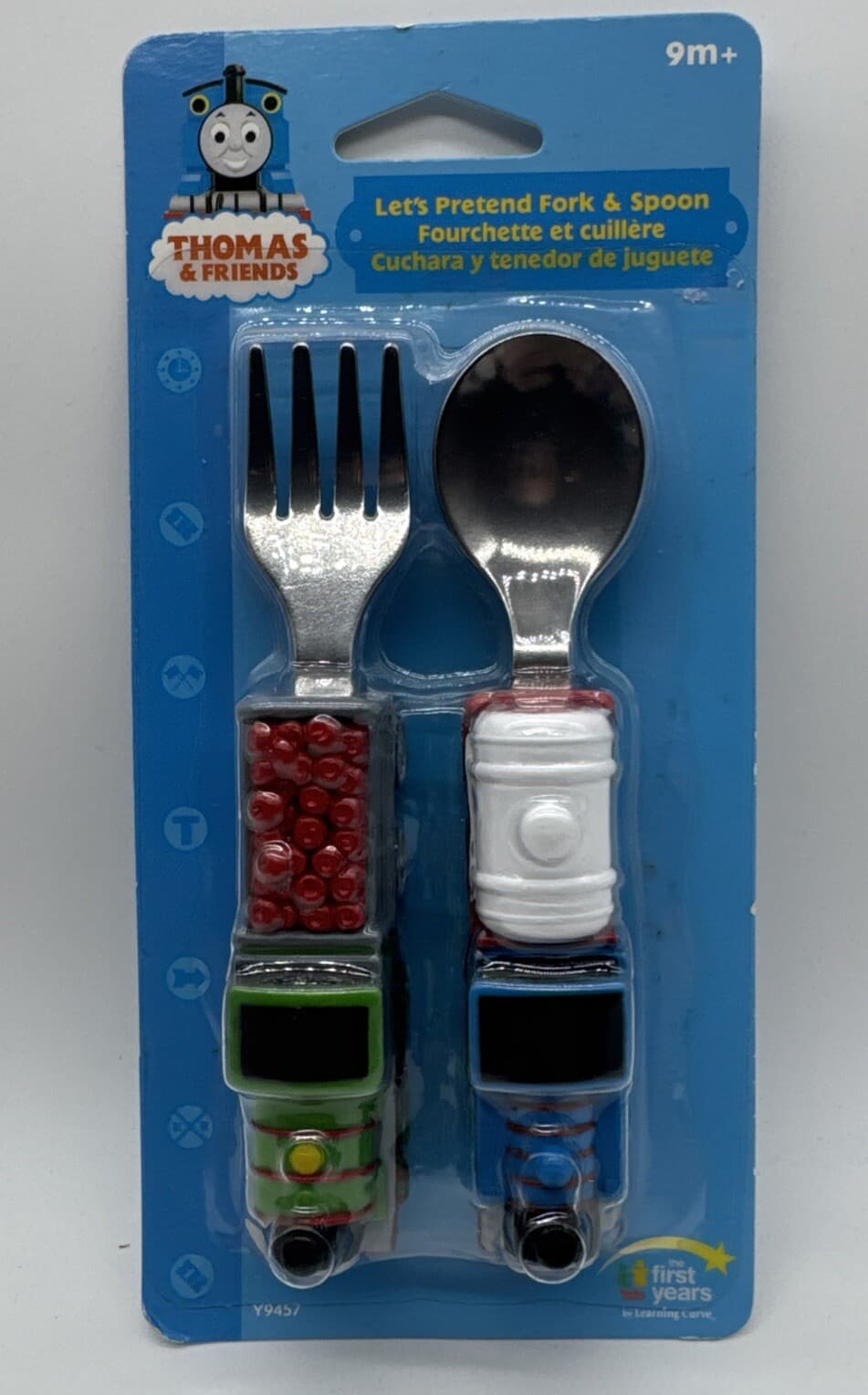 Thomas & Friends Train Baby Spoon & Fork First Years Stainless Plastic RARE New