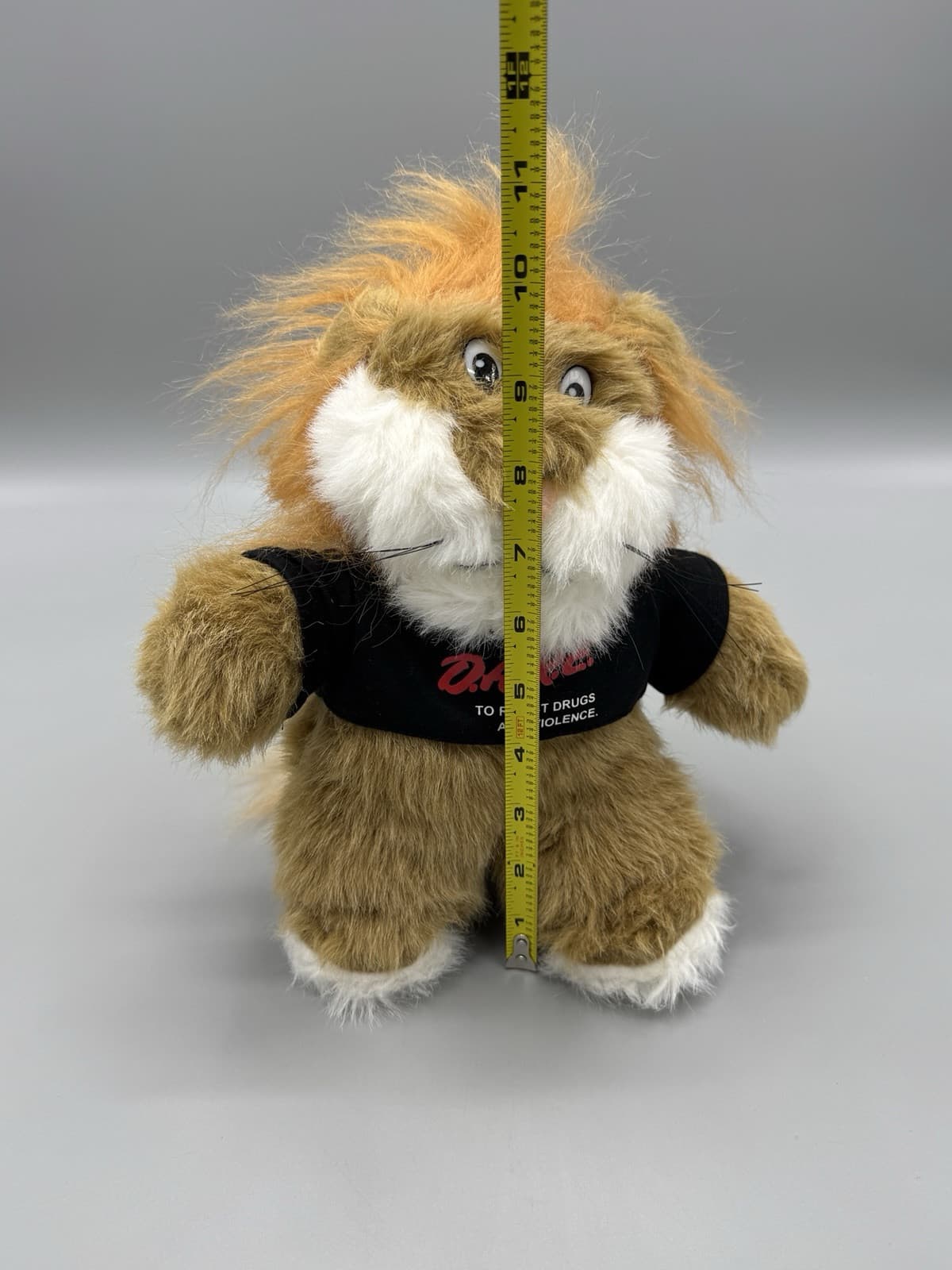 DARREN THE LION Dare Stuffed Animal D.A.R.E. Plush 10” Vintage 3