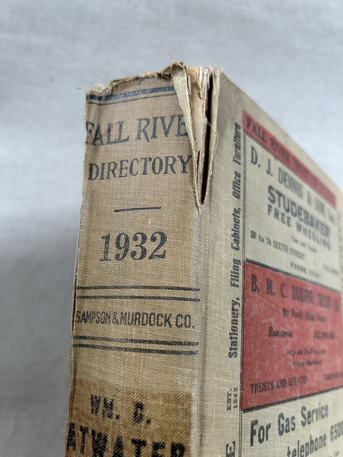 1932 FALL RIVER MA City Directory Genealogy Business Listings Great Depression 3