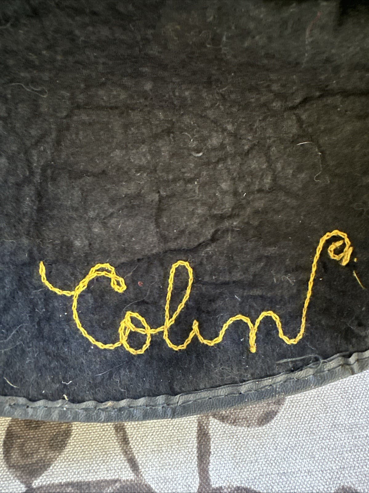 Vintage MOUSEKETEER Mickey Mouse Ears Cap w/name (Colin) on Back. Frm Disneyland 5