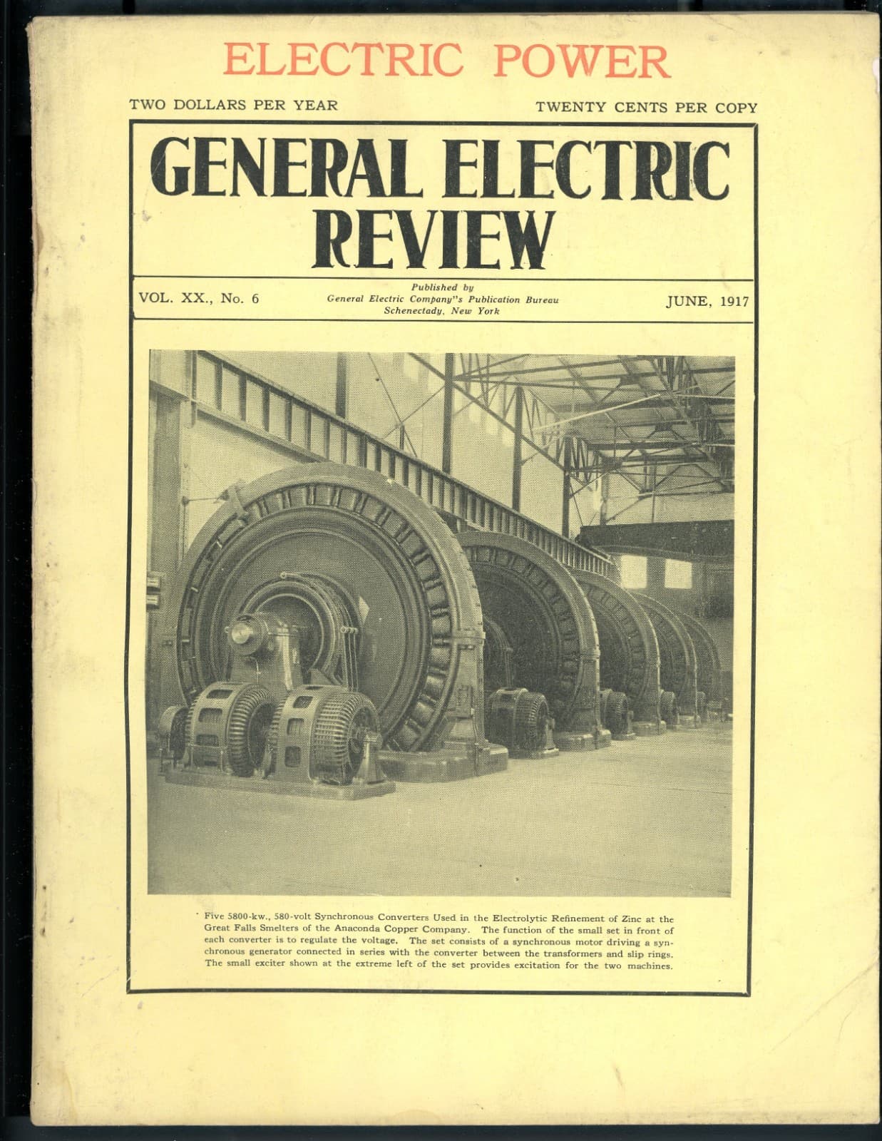 RARE 1917 "General Electric Review"  Magazine - Technical 100 pages + many ads