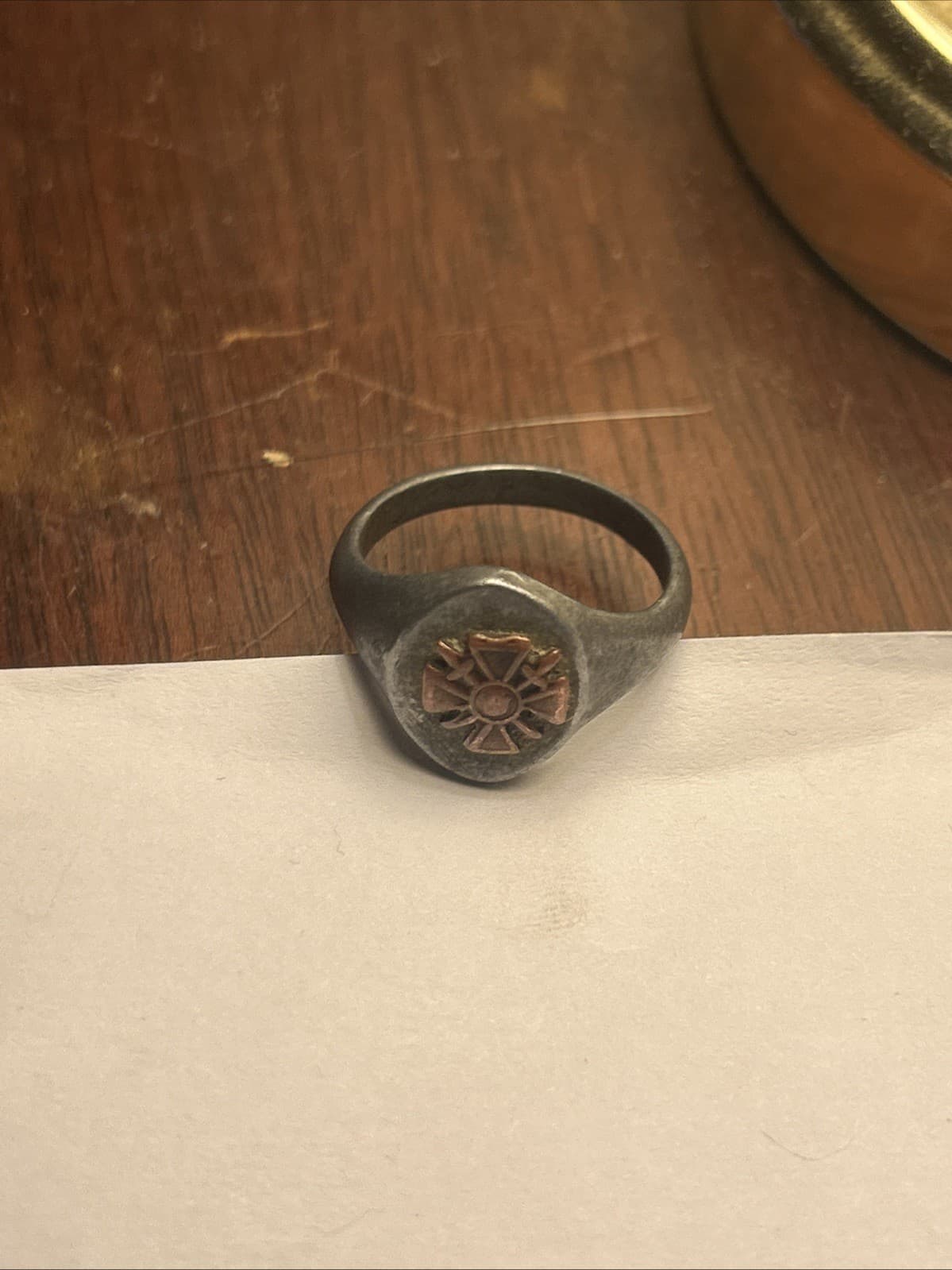 WWI french croix de guerre war service ring Size 9.5-10