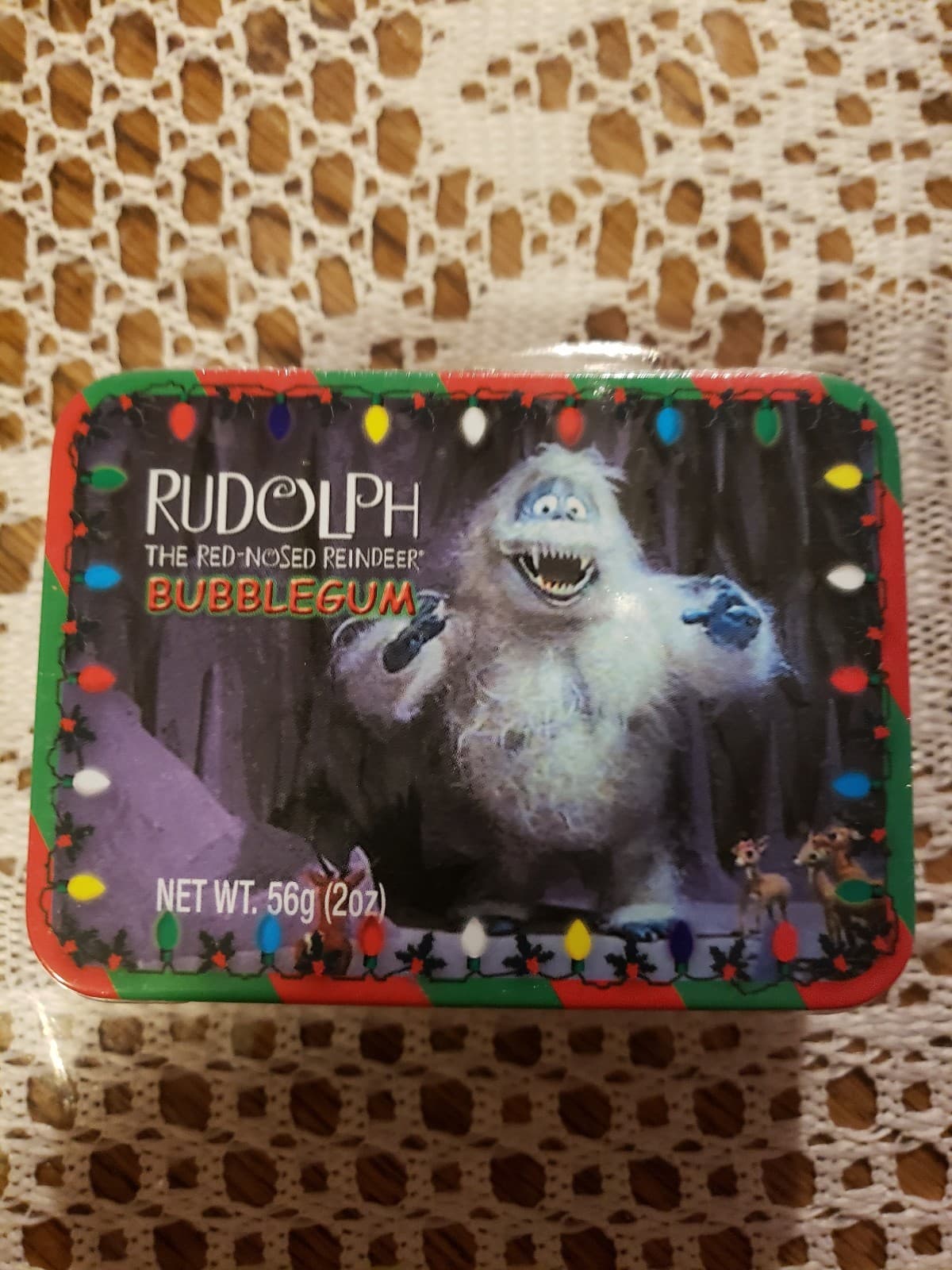 RUDOLPH CHRISTMAS MINI LUNCH BOX TIN WITH BUBBLE GUM SET OF 6 6