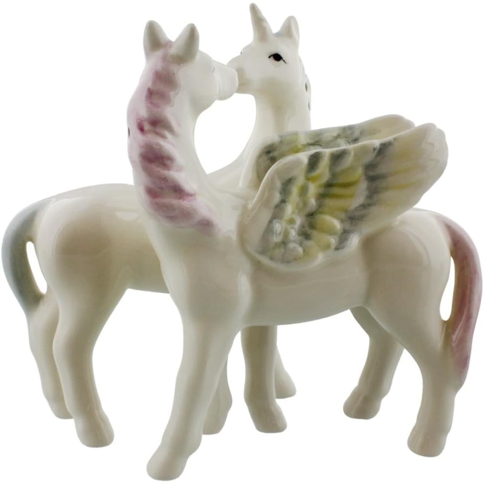 Unicorn and Pegasus Ceramic Salt and Pepper Shaker Set