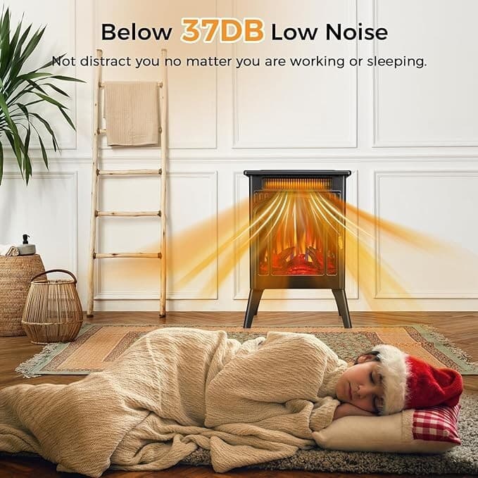 Electric Portable Space Heater Black w/Remote Control New 4