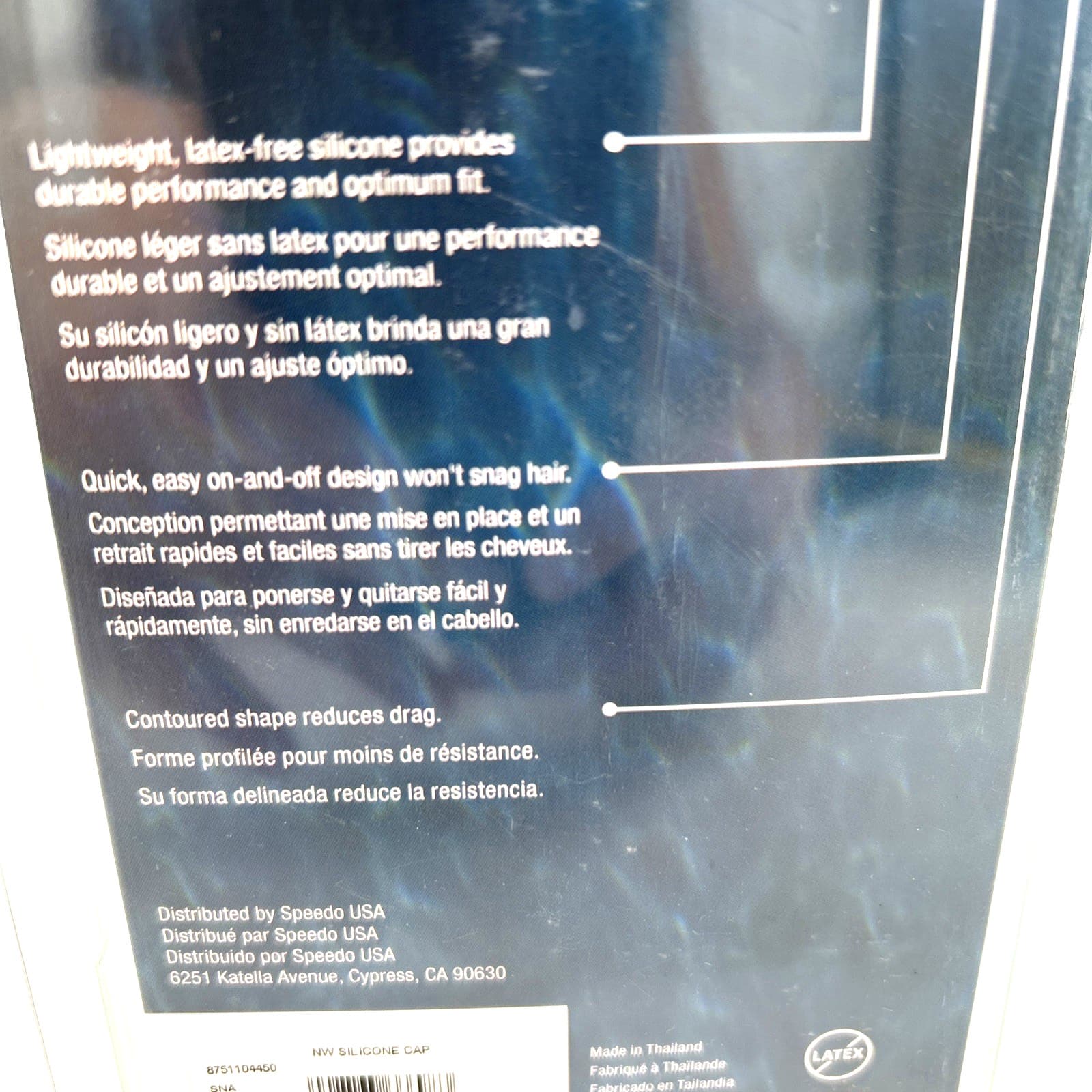 Speedo Adult Solid Silicone Dome Swim Cap Dark Teal One Size Stretch 4