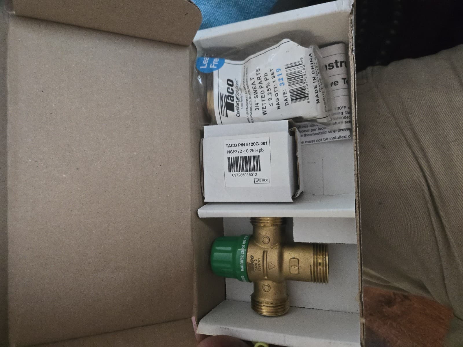 Taco Mixing Valve with 3/4" Sweat Connections 2