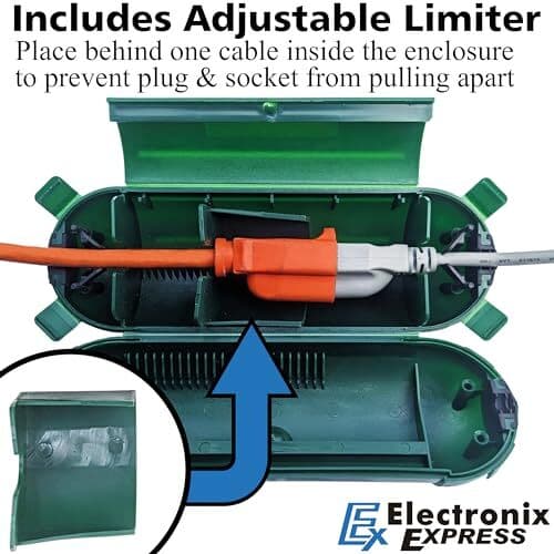 Weatherproof Electrical Extension Cord Cover, Splashproof Outdoor Enclosure 5