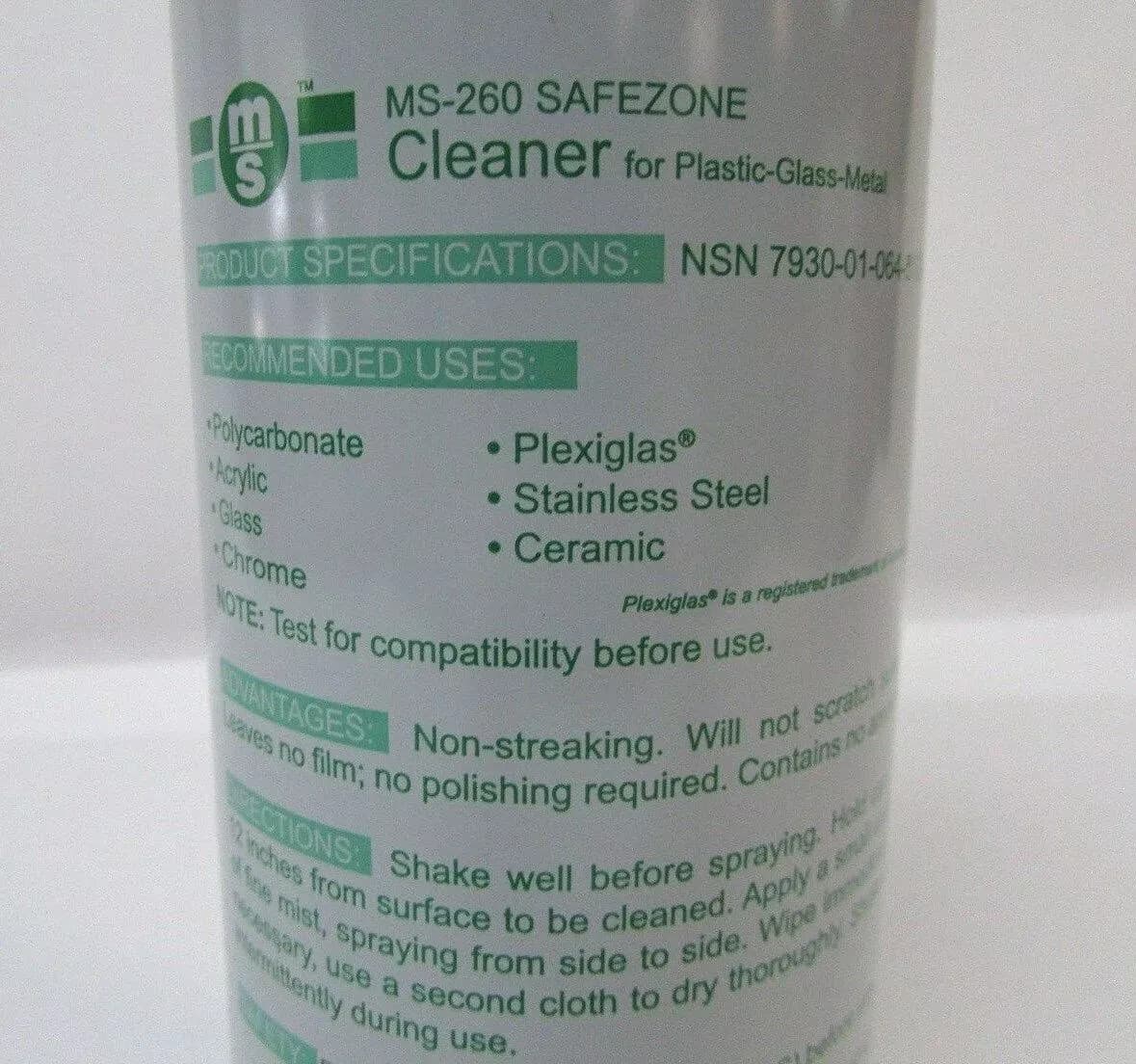 Miller Stephenson MS-260 SafeZone Glass Plastic & Metal Cleaner Industrial NEW!! 4