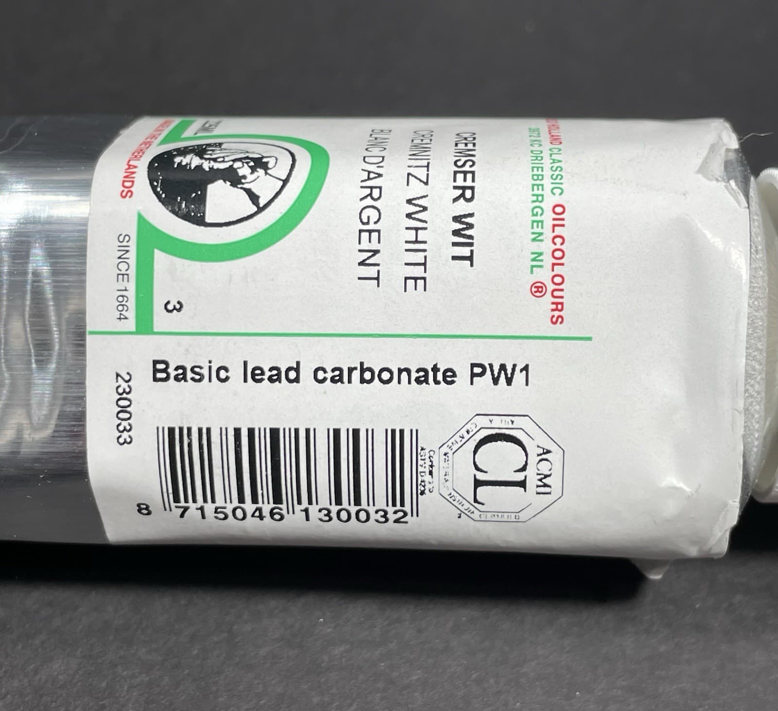 OLD HOLLAND CREMNITZ WHITE PW1 - LEAD WHITE OIL PAINT 225ML TUBE – NEW 2