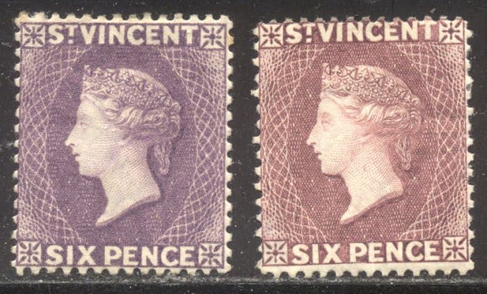 ST. VINCENT #51-52 Mint - 1888-91 6p Victorias