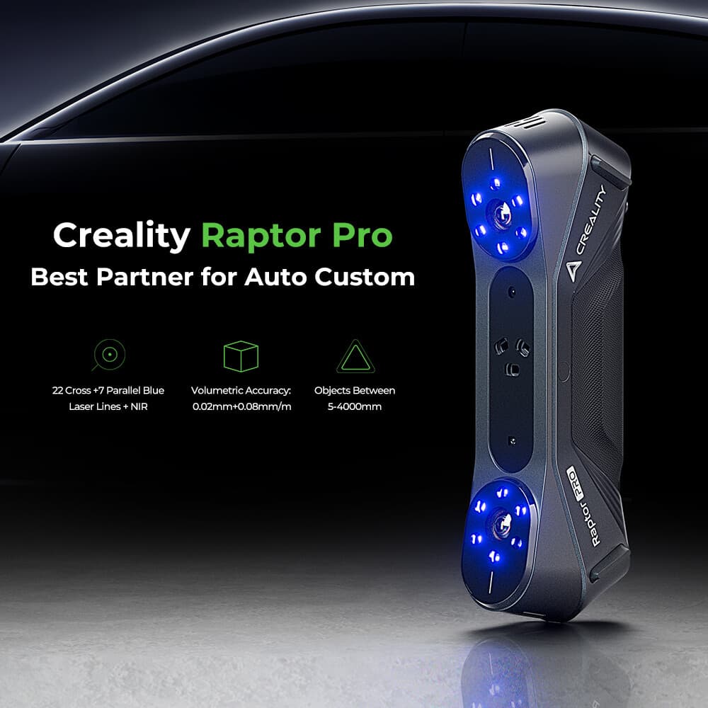 Open Box Creality Raptor Pro 3D Scanner 22+7 Blue Laser Lines 60fps 3