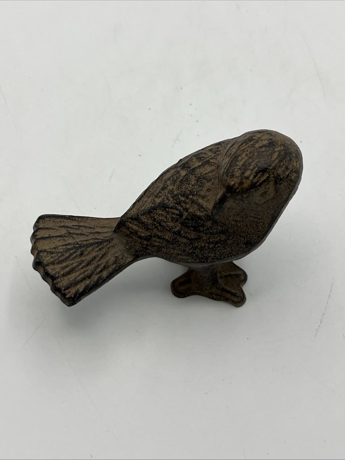 Cast Iron Sparrow Bird Figurine For Home or Garden Paperweight Doorstop 3" 5