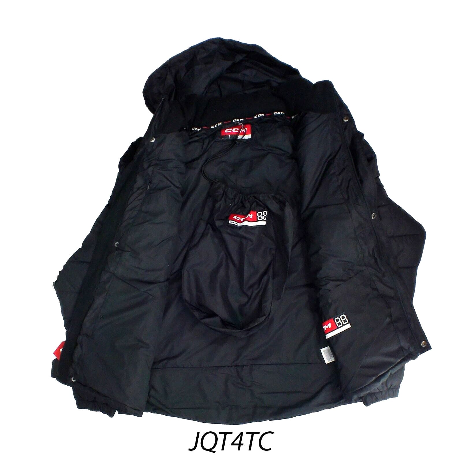 CCM Hockey Senior/Adult Team Quilted Winter Jacket (JQT4TC)-Black 3
