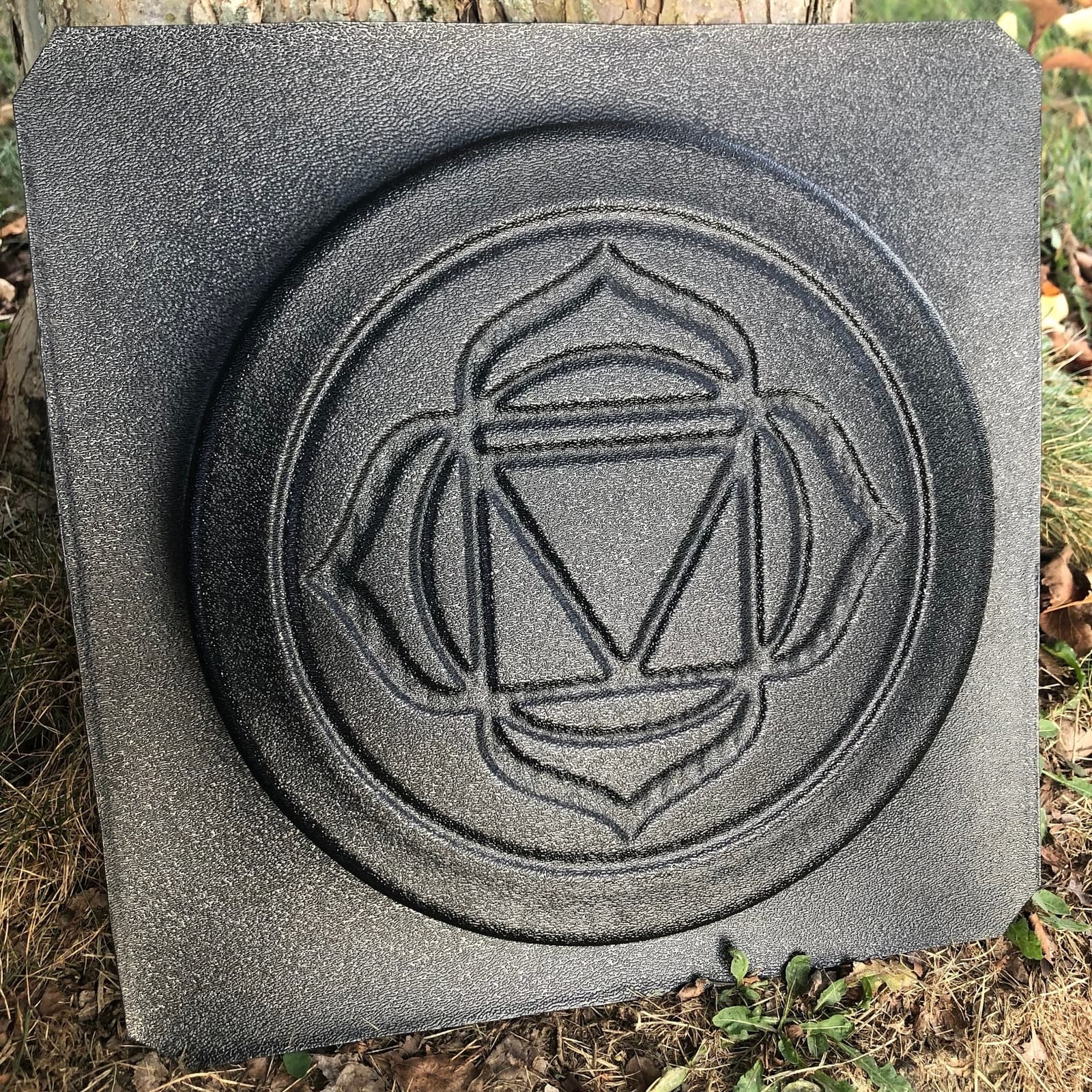 Root Chakra Stepping Stone Mold, Plastic Mold for Concrete or Cement