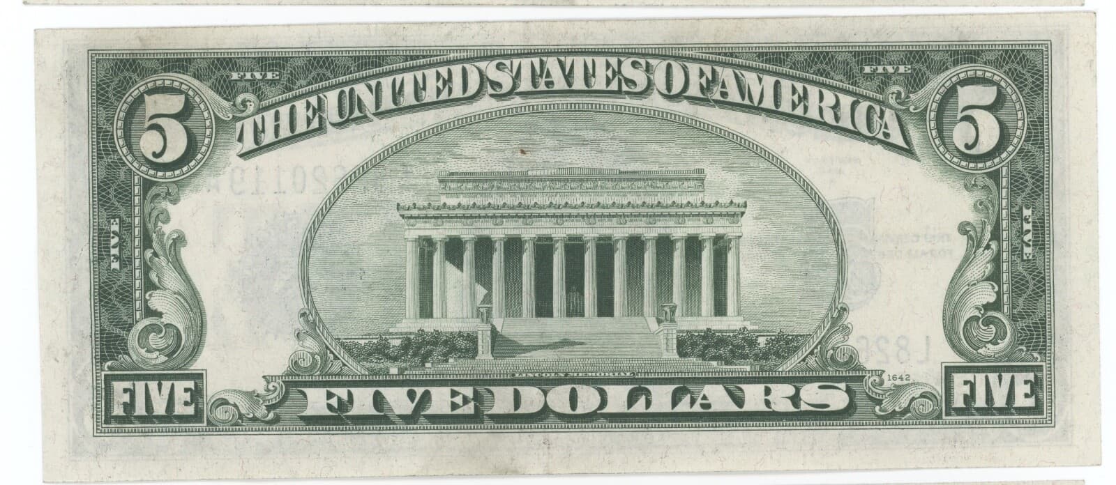 1934B $5.00 Two Consecutive Silver Certificates  Julian - Vinson F-1652 6