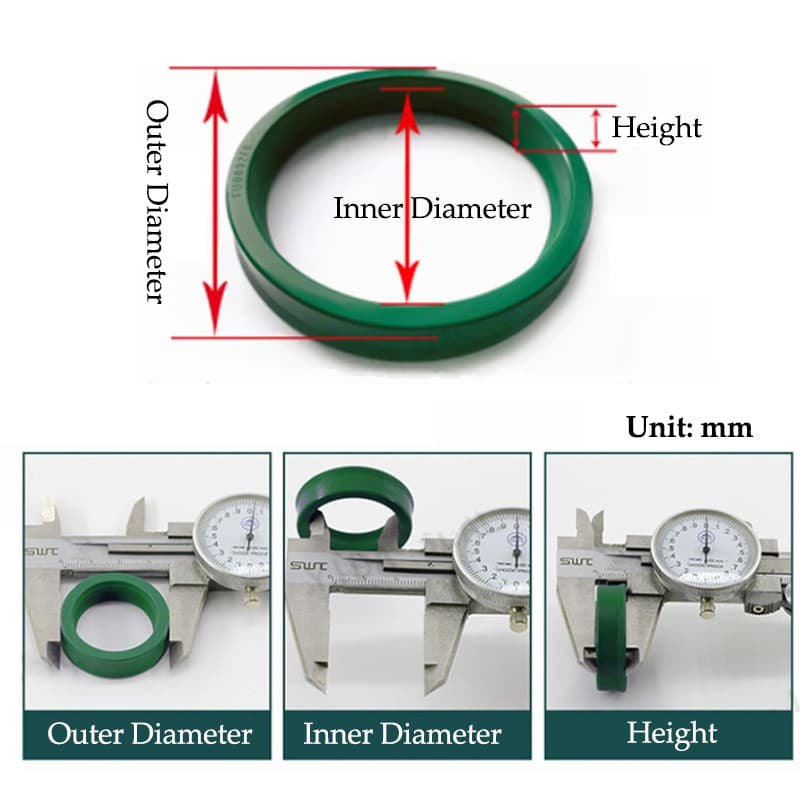 Oil Seals Ring Piston Hole Lip Polyurethane Hydraulic Cylinder Sealing UN/UHS 2