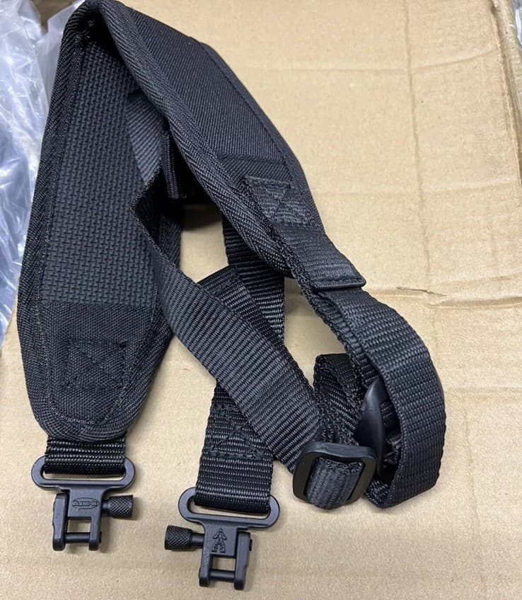 Blend-In Black  Two Point Rifle Gun Sling with Swivels