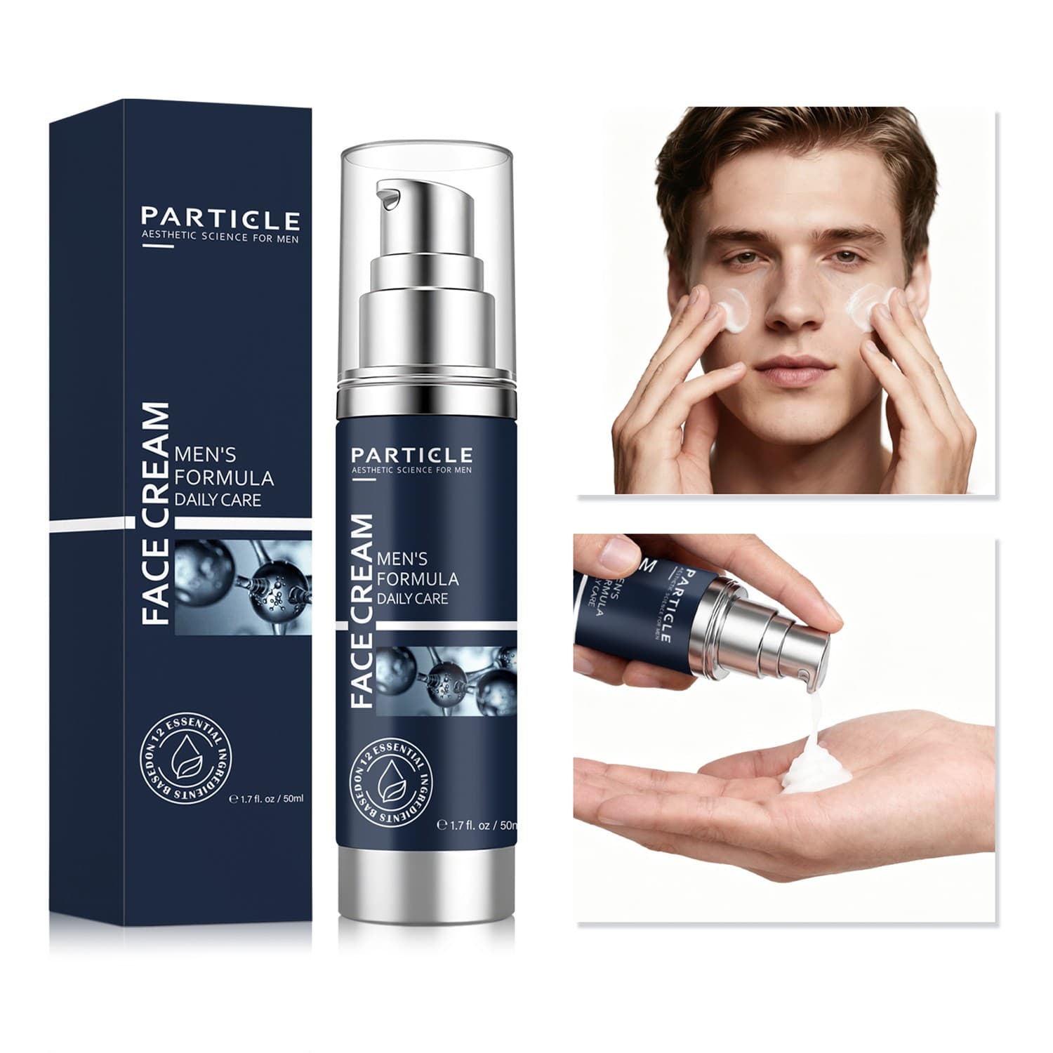 Particle Face Cream For Men 6 In 1 Anti Aging Cream Fights Eye Bags Dark Spots🔥 6