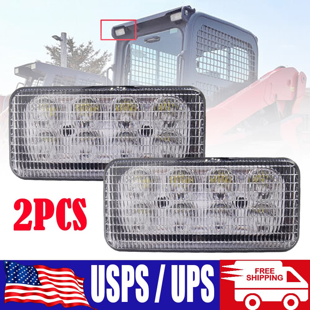 2Pcs 40W LED Work Lights Headlights For Kubota Skid Steer SVL V0511-53510