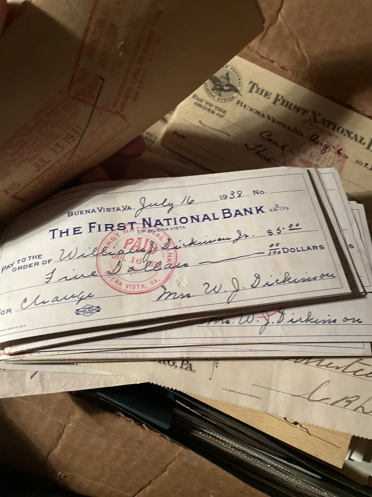 Lot Of 10 X old vintage checks RANDOM PULL 1800’s-1970’s 3