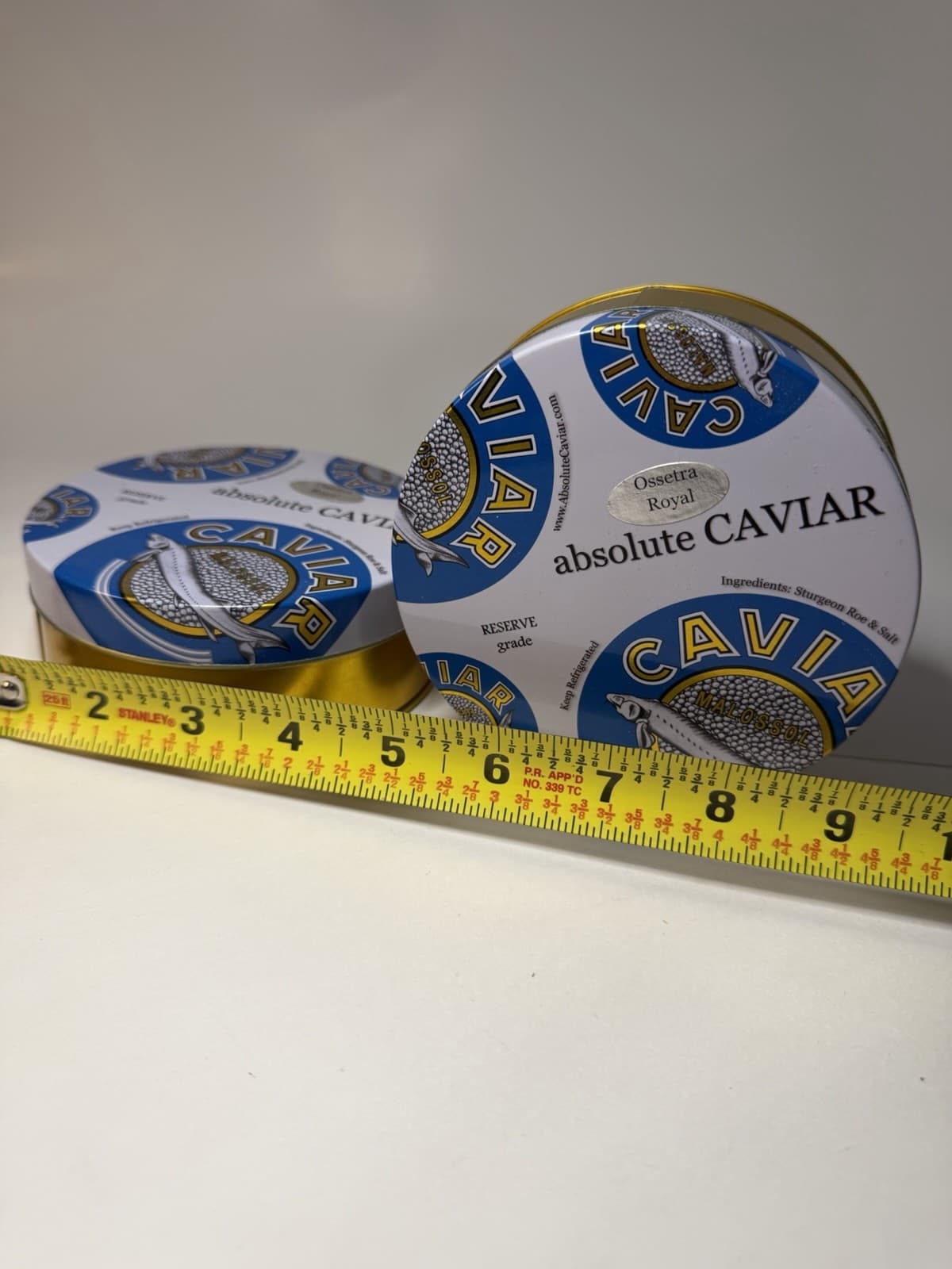 2 Ossetra Royal Caviar Empty Tins Reserve Grade Set Of 2 Sturgeon Roe Containers 2