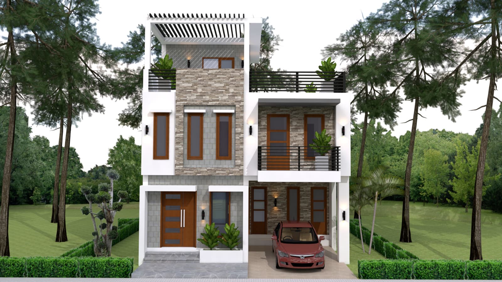 26x36 Feet Small House Plan 8x11 Meter 3 Beds 3 Baths Terrace Roof A4 Hard Copy 5