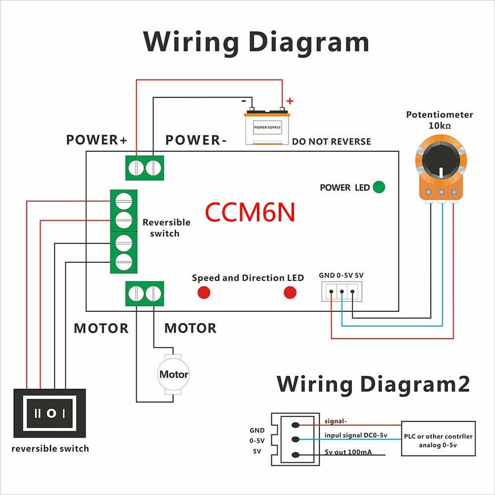 6V 12V 24V PWM DC Motor Speed Controller Reversible Switch Adjustable Governor 5