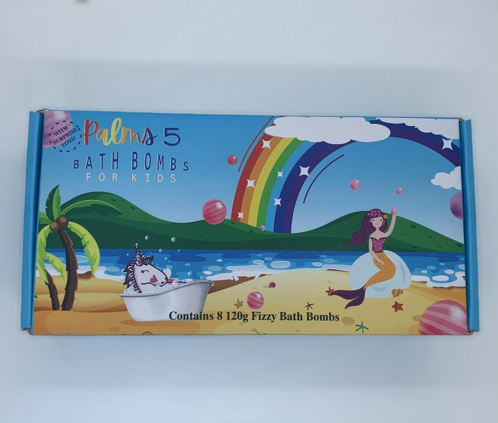 Bath Bombs - Large 8 piece 4.5oz each with unicorn or mermaid surprise inside 2