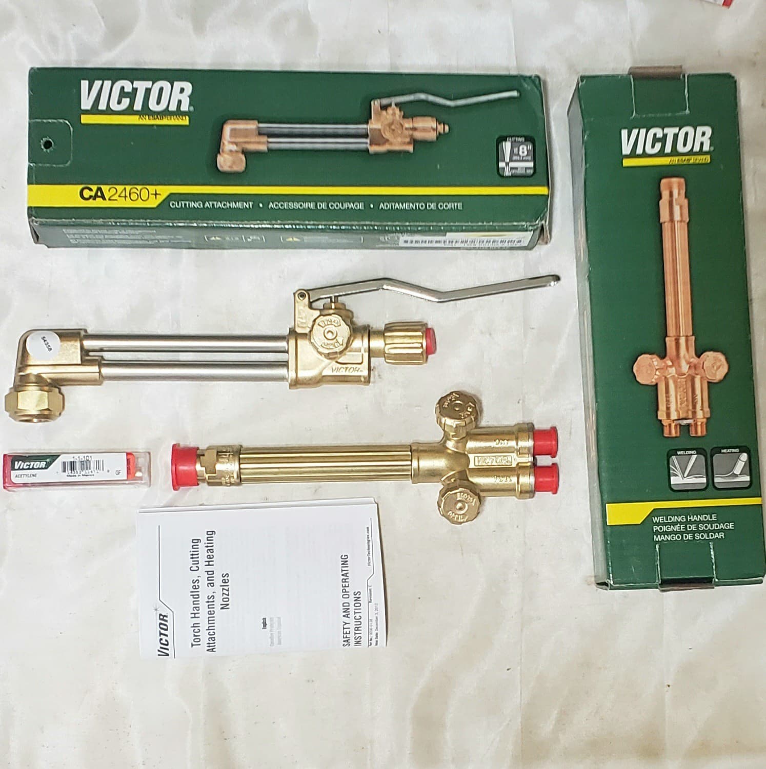 Victor Cutting Welding Torch Set CA2460+ Attachment 315FC+ Handle Tip Journeyman