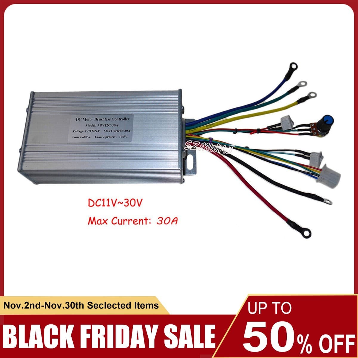 DC12V 24V High Power Hall Brushless Motor Speed Controller Hydraulic Pump Driver