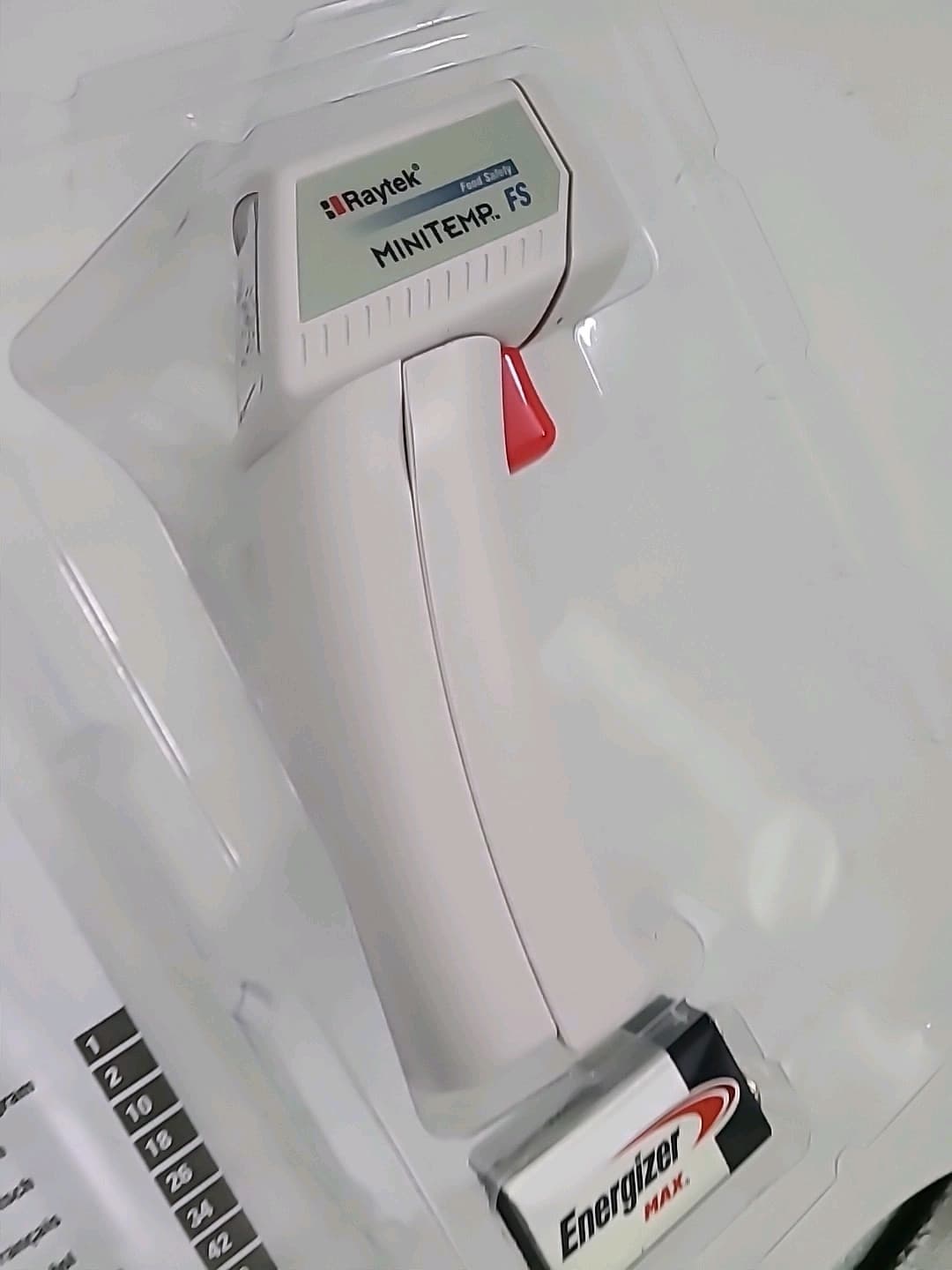 Raytek MiniTemp FS Noncontact Food Thermometer -25F to 400F Temp 9V Battery 5