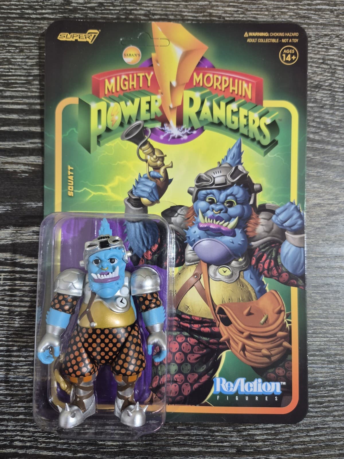 Squatt Power Rangers ReAction Super7 Wave 3 Mighty Morphin Sealed Figure