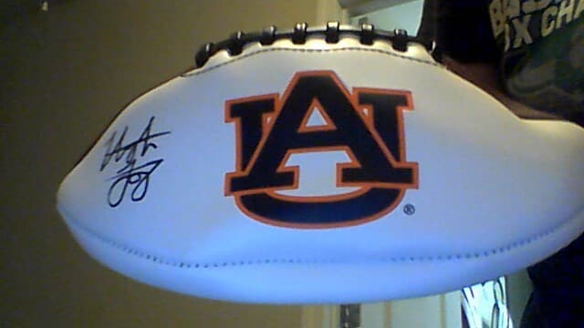 Coach Hugh Freeze Signed Auburn Tigers Autographed Football War Eagle Football! 5