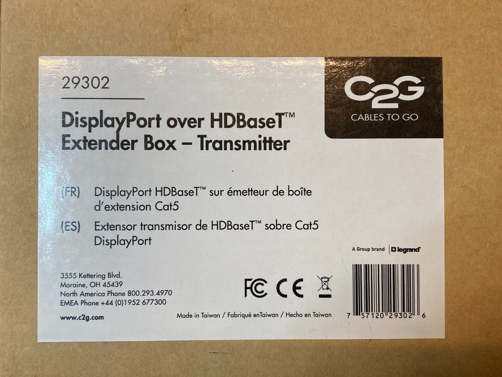 C2G 29302 DisplayPort HDBaseT Extender over Cat Transmitter - Brand New 6