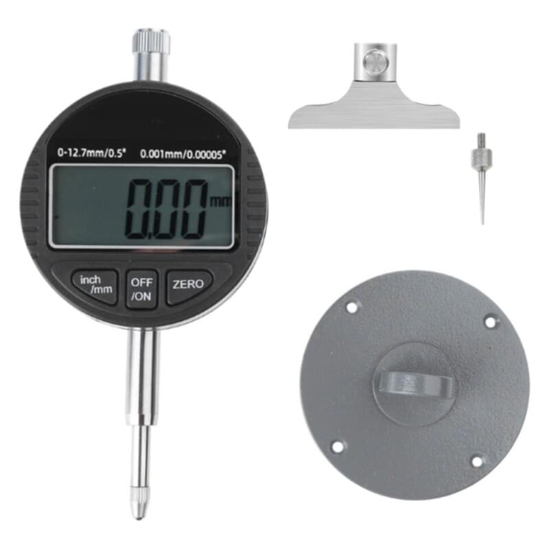 Depth Gauge Digital Indicator 0-12.7mm / 0-25.4mm Digital Dial Depth Gage Base 4