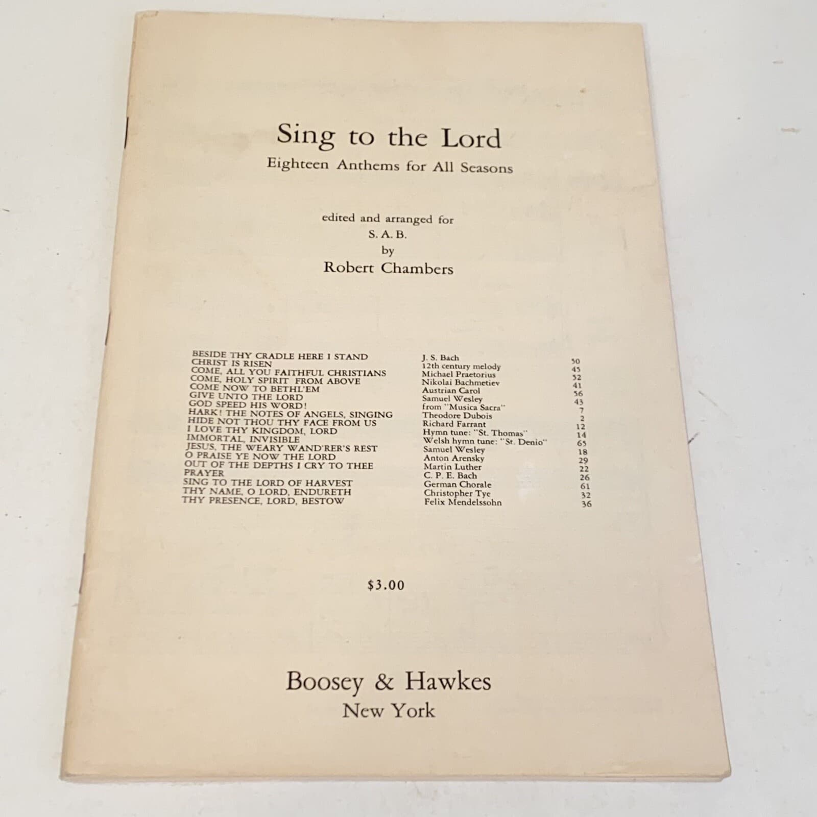 Vintage 1969 Sing To The Lord 18 Anthems for All Seasons Sheet Music 3