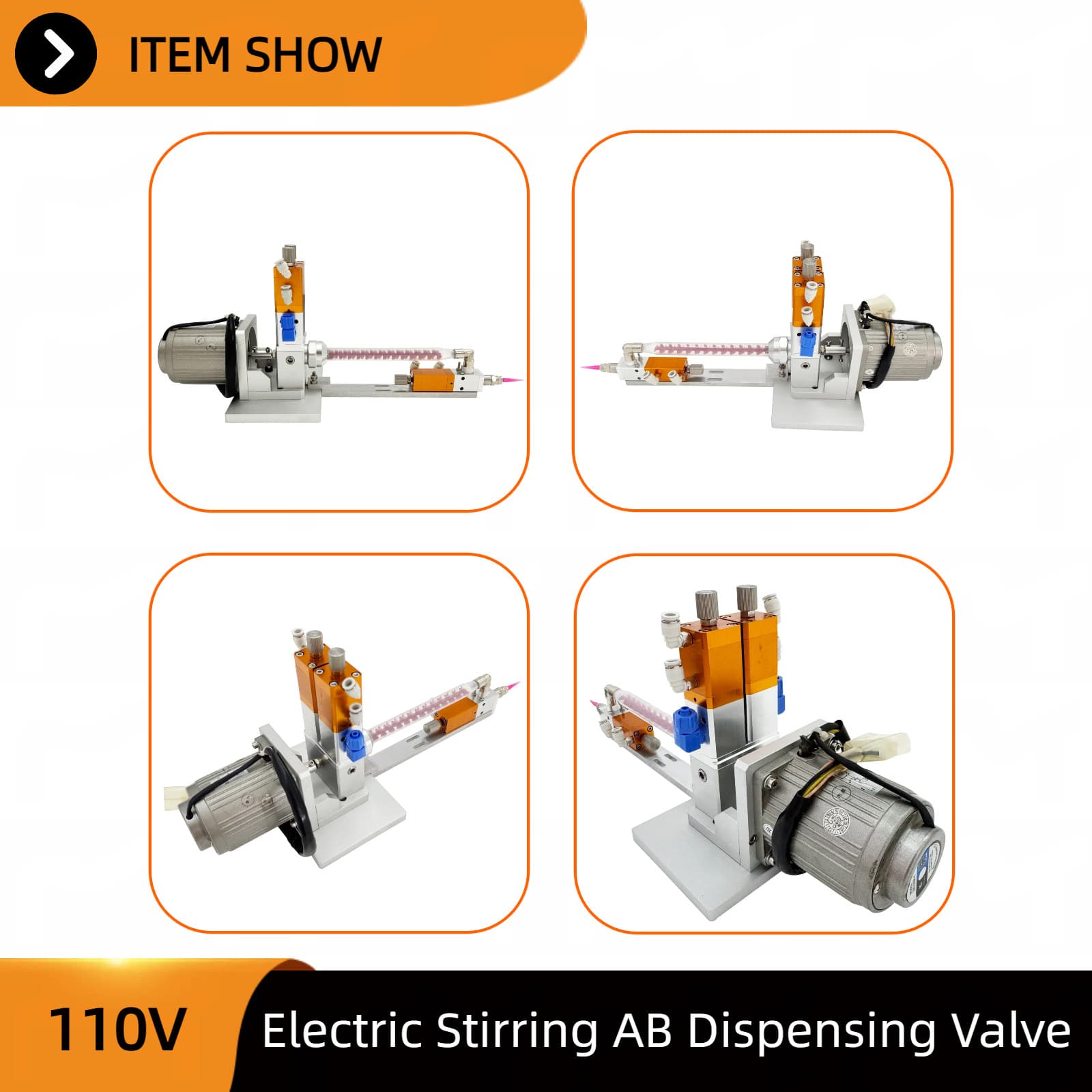 AB Two-Component Dispensing Valve Drip-Proof Electric Stirping Mixing 110V 3:1 2