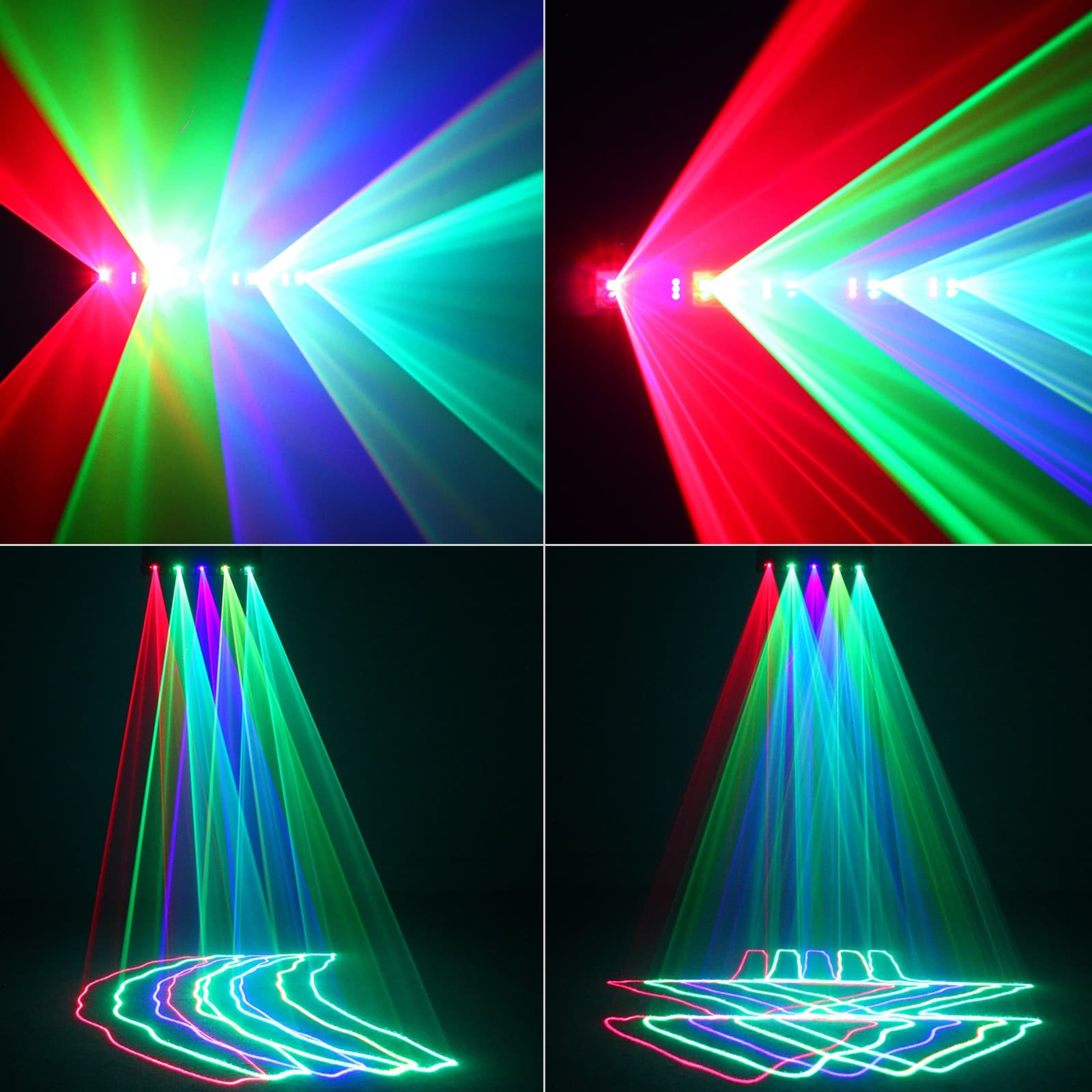 5 Lens 5 Beam RGBYC Party DJ Laser Stage Light w/Remote Projector DMX Disco Show 6