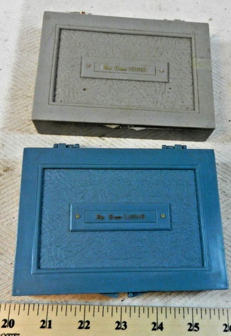 Marx 245 Luger Historic Guns Miniature Cap Gun - 2 Plastic Cases!