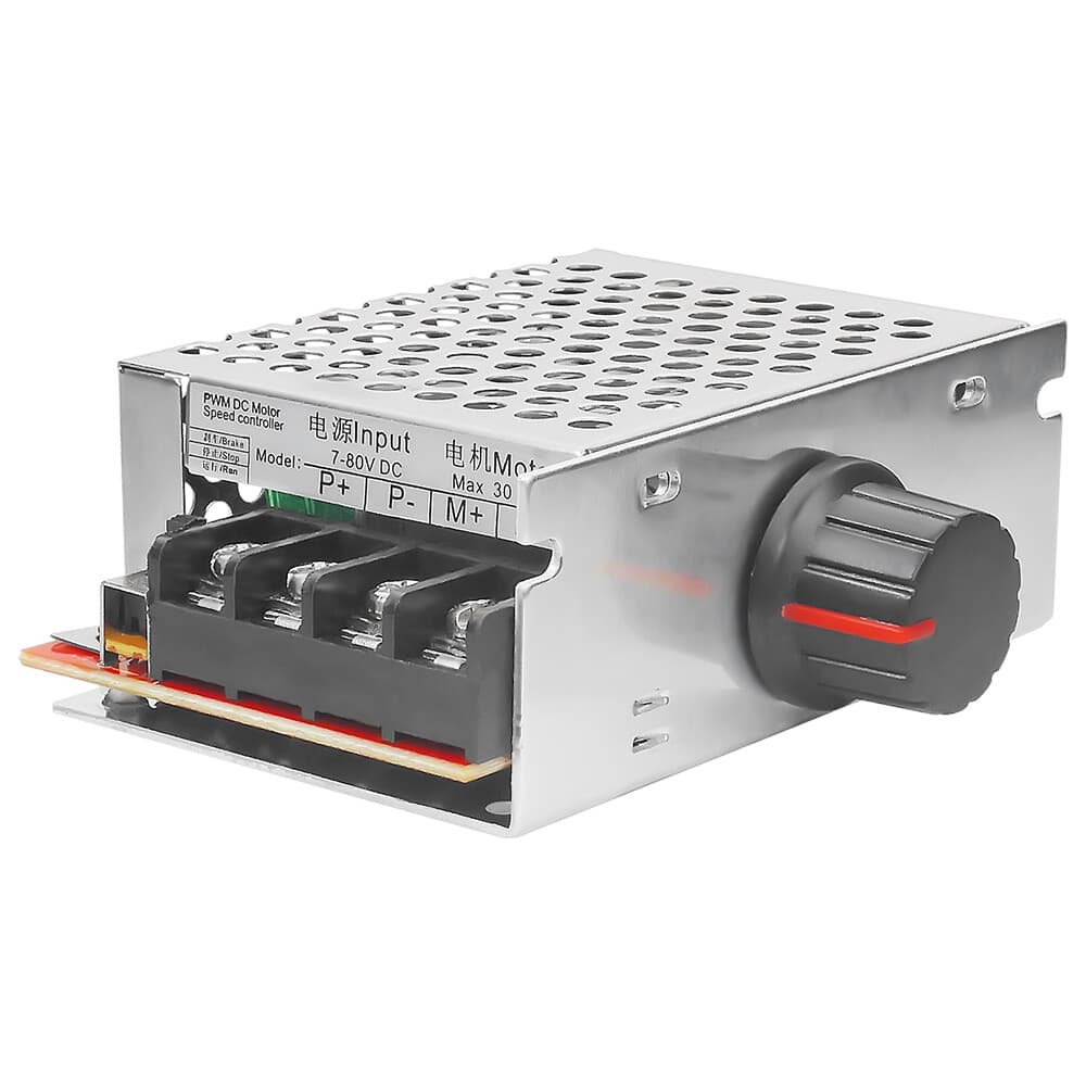 DC 7-70V 30A PWM HHO RC Brush Motor Speed Controller Power Wheel Dimmer 12V 24V  4