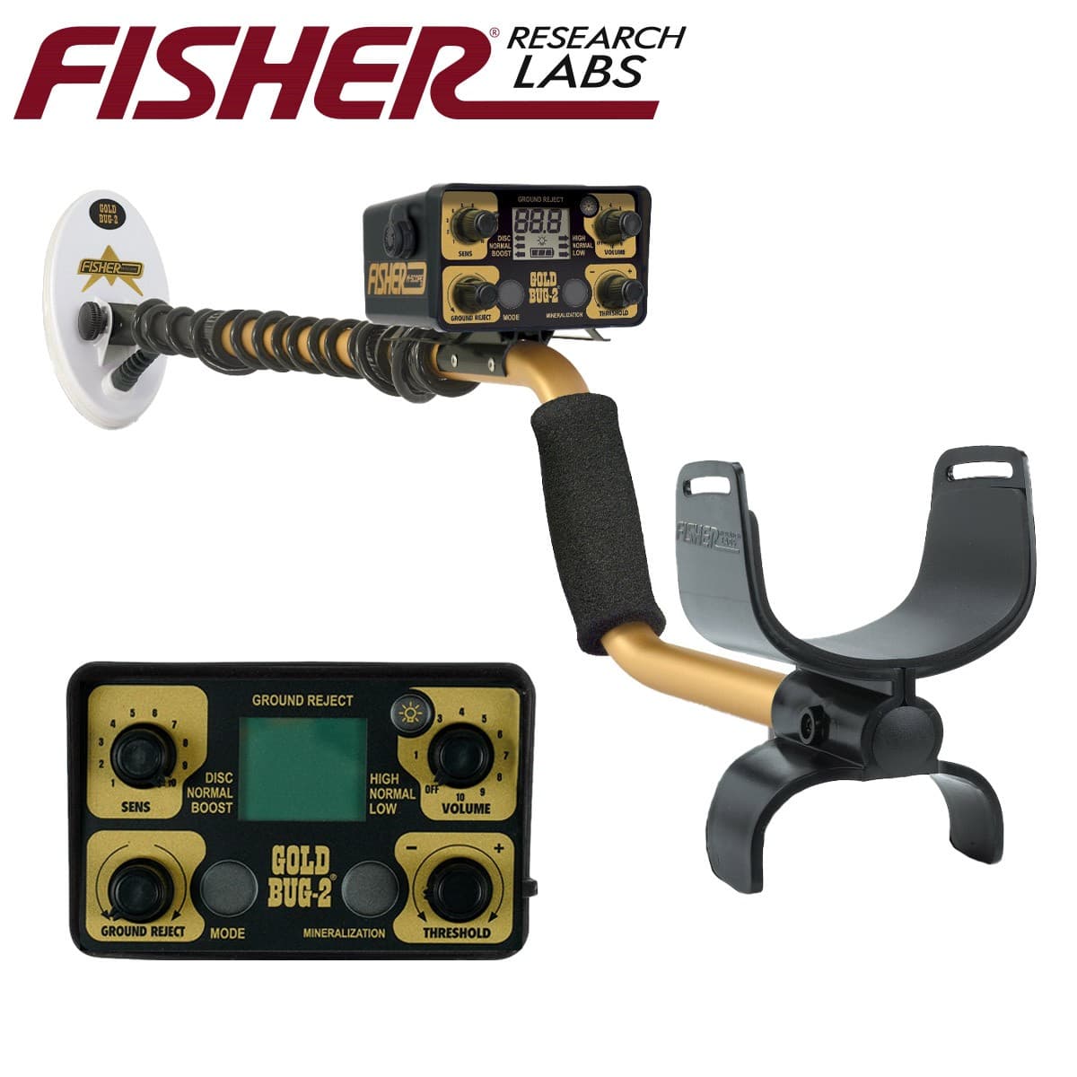 Fisher Gold Bug 2 II Metal Detector – 6.5" Coil for Gold Nugget Hunting GB2-6