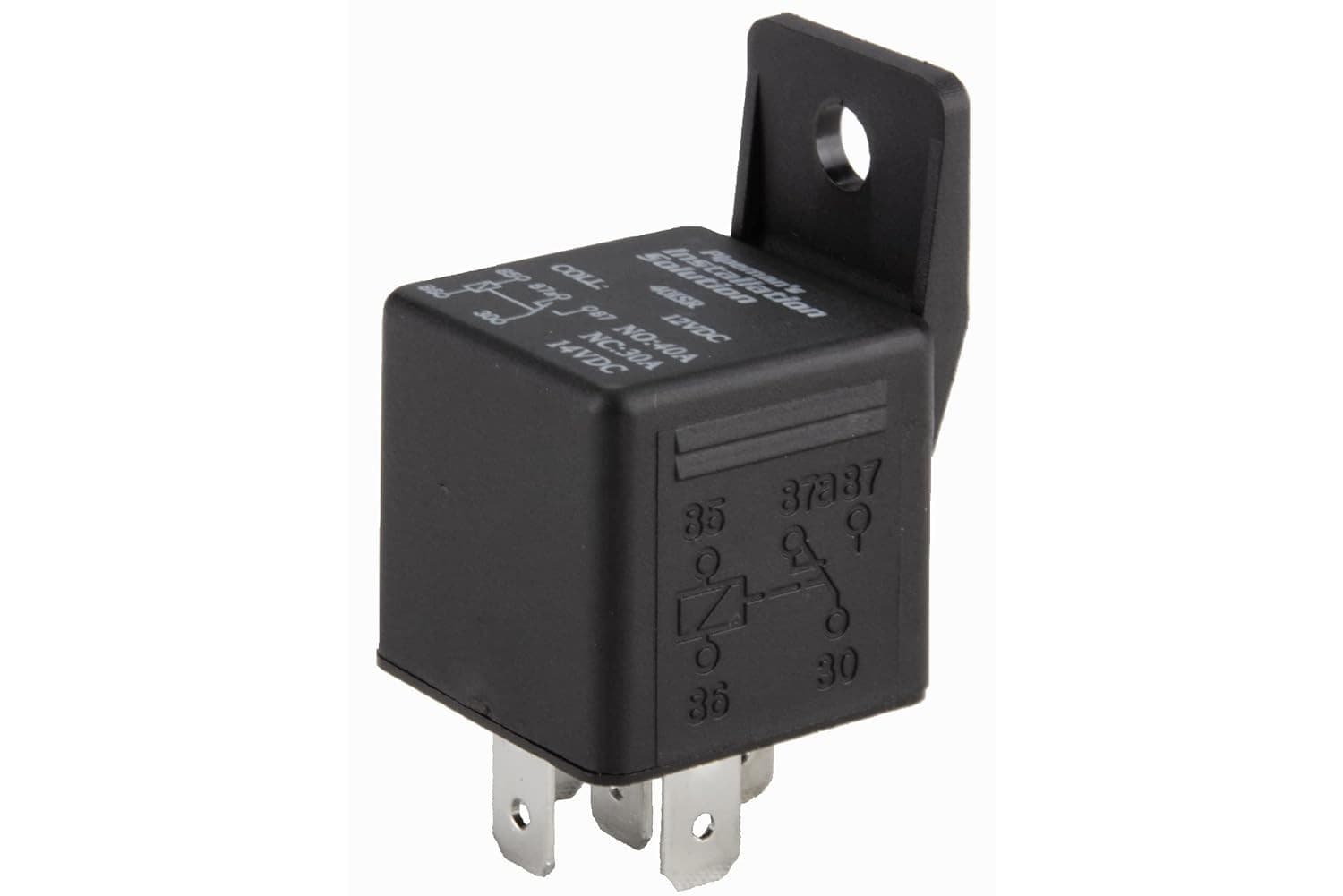 2 Pack 12 Volt 40 Amp SPDT Automotive Relay 5 Pin with Mounting Tab 3
