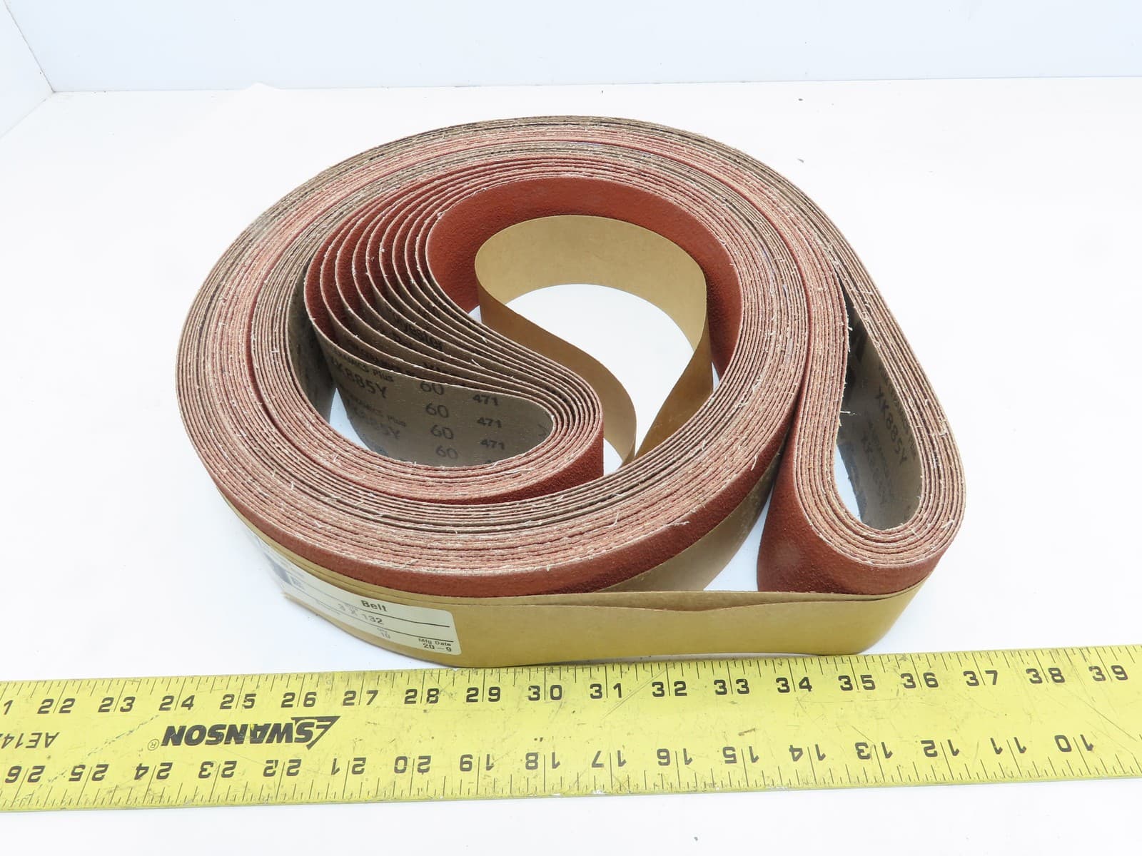 VSM Abrasives 315145 3x132" 60 Grit Ceramic Abrasive Polyester Cloth Belt QTY 10 5