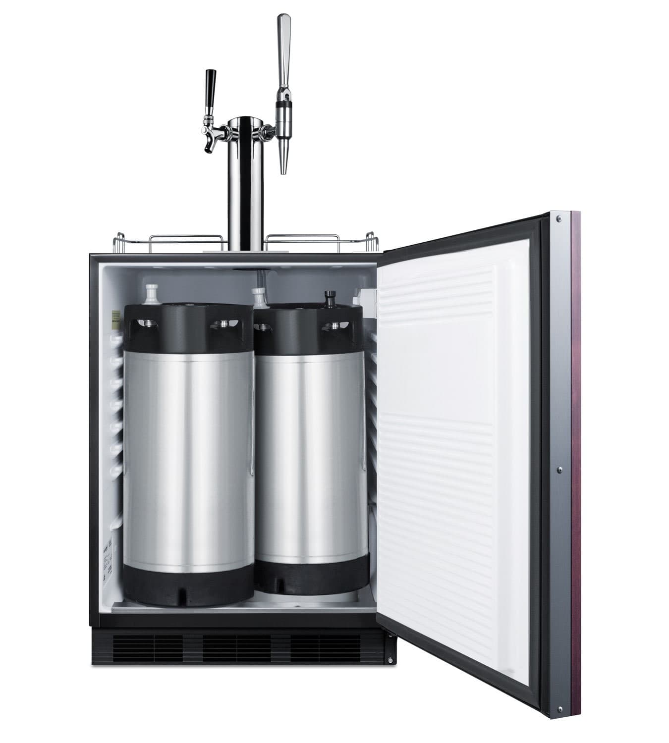 Summit SBC58BLBIADACMTWIN 24"W 5.5 Cu. Ft. Built-In Coffee Double - Stainless 3