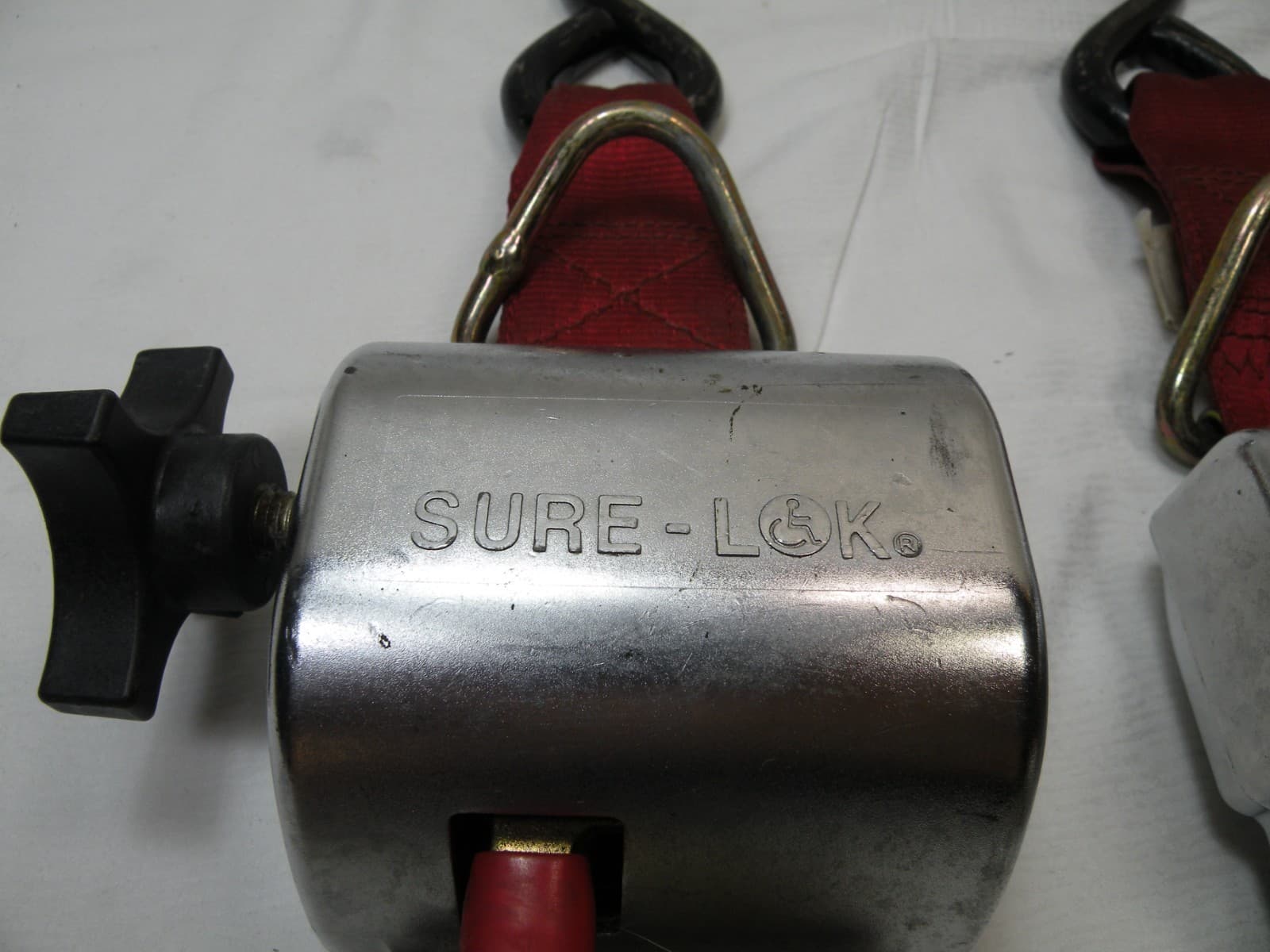 Sure Lok FE200907S, FE200855S,Wheelchair Tiedown Retractor, L Track, S-Hook, L/R 4