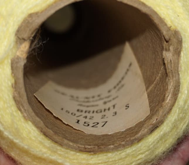 3oz Cone, Beaunit Fibers, Rayon, Bright Yellow, Machine/Hand Knitting Yarn 2