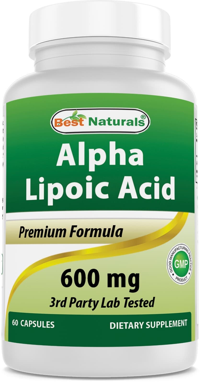 Best Naturals alpha lipoic acid 600 mg 60 Count - Powerful Antioxidant